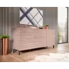 Cómoda Cama Meble Cama Nova 155 × 40 × 72 cm, rosa mate, cuerpo de MDF