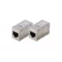 Acoplador modular CAT 6 Digitus, blindado, 2 unidades, RJ-45, contactos dorados, plateado