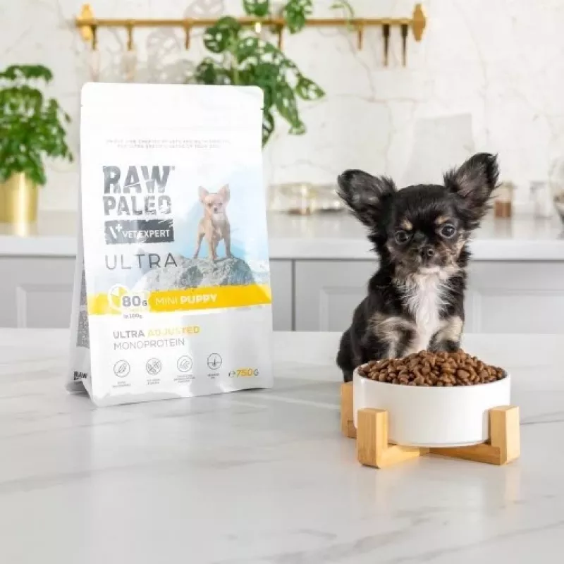 VetExpert Raw Paleo Ultra Mini Puppy pienso seco de pavo para cachorros 750 g