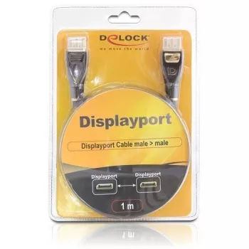Cable DisplayPort DeLOCK 82770 1 m negro marrón