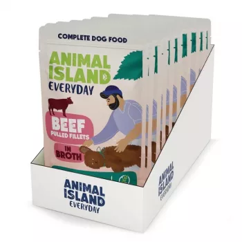 ANIMAL ISLAND filetes de ternera en caldo para perros 10x150g