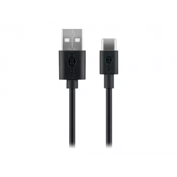 Cable USB Goobay - USB (macho) a USB-C (macho) - USB 2.0 - 3 A - 2,0 m - negro (59122)