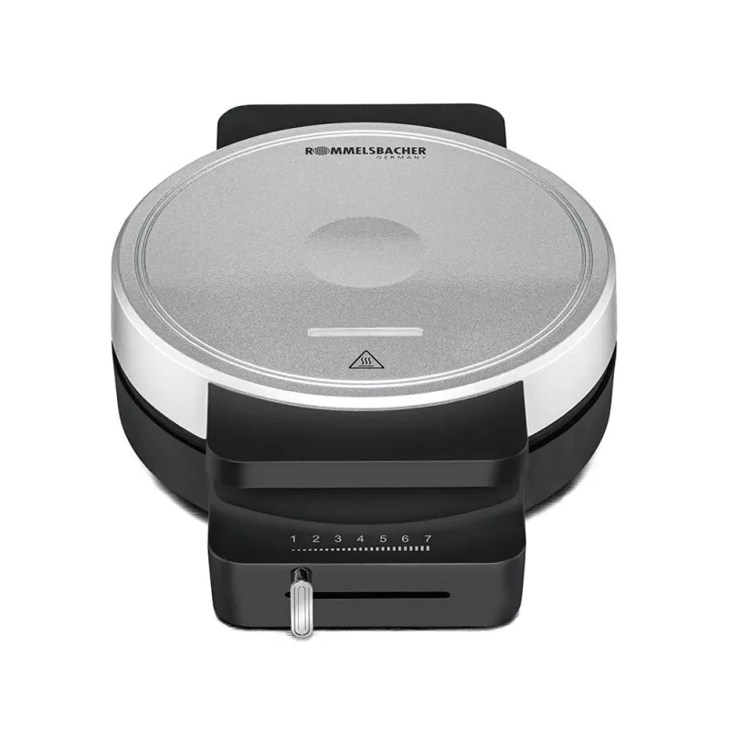 ROMMELSBACHER WA 850, 1 gofre(s), redondo, forma de corazón, negro, plata, 17,5 cm, plástico, 850 W
