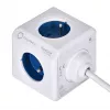 Regleta Allocacoc 2402BL/FREUPC 1,5 m 4 tomas AC interior azul, blanco