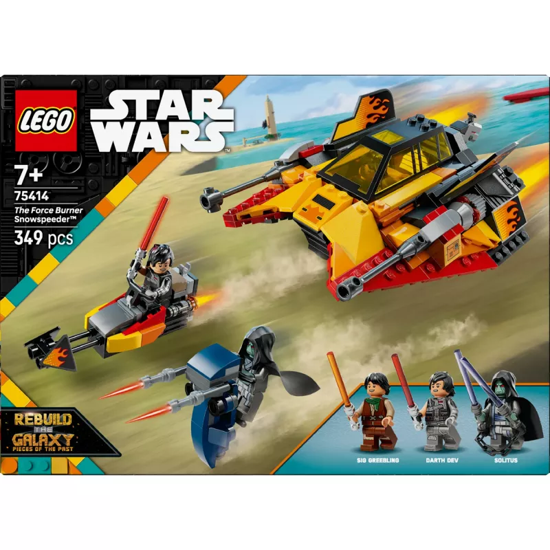 LEGO Star Wars Flame Speeder 75414 set de vehículo de nieve – 349 piezas, 3 minifiguras, edad 7+