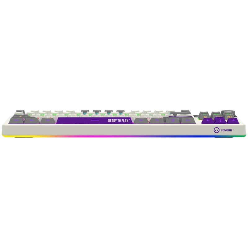 LORGAR KBP70TKLW, teclado gaming mecánico inalámbrico TKL Pro, beige, distribución EN