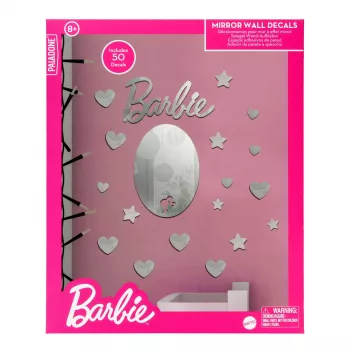Pegatina de pared espejo Paladone PP13751BR diseño Barbie – pegatina decorativa autoadhesiva de lámina de espejo