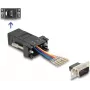 DeLOCK D-Sub 9 pines macho a RJ12 hembra kit de montaje blanco