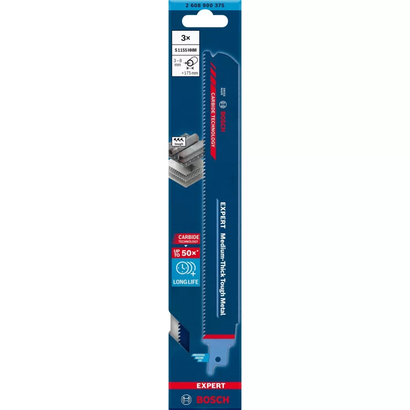 Bosch Expert 2 608 900 375 hoja de sierra de calar/arco/sable carburo 3 uds.