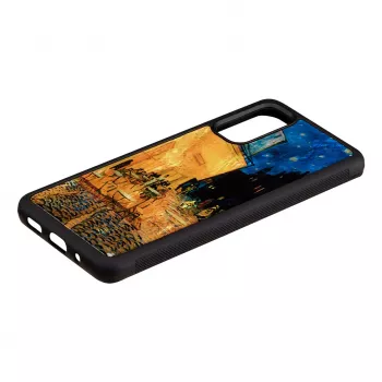 Funda protectora iKins para Samsung Galaxy S20 – negra, diseño Caféterrasse