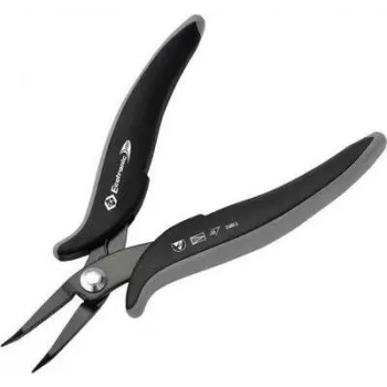Pinza ESD c.k tools T3892 45° curvada 152 mm – pinza de precisión antiestática