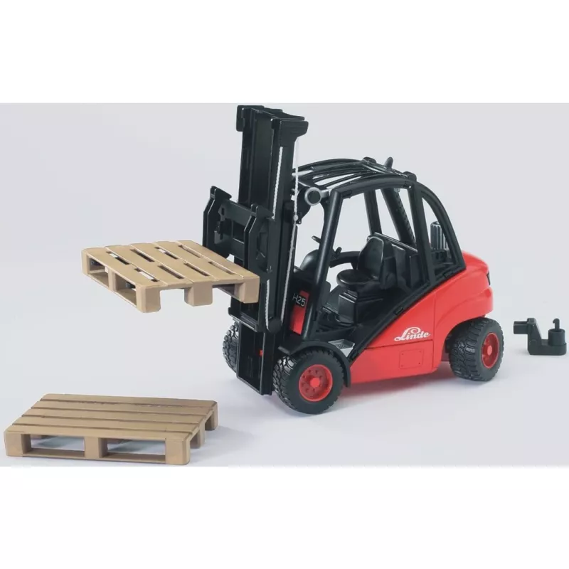 Carretilla elevadora Bruder Linde H30D con 2 palés
