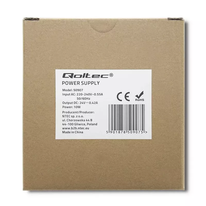 Fuente de alimentación para carril DIN 10W, 24V, 0,42A, slim
