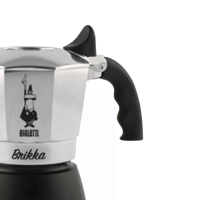 Bialetti Brikka 2023 cafetera moka, 4 tazas (0,17 l), negra / acero inoxidable