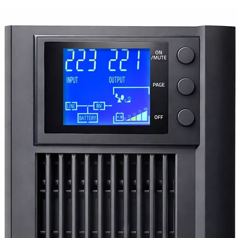 SAI QOLTEC onda senoidal pura 1kVA 800W con AVR y pantalla LCD