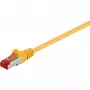 Cable de red Wentronic Goobay CAT 6, S/FTP (PiMF), amarillo, 20 m - LSZH libre de halógenos, cobre (68307)