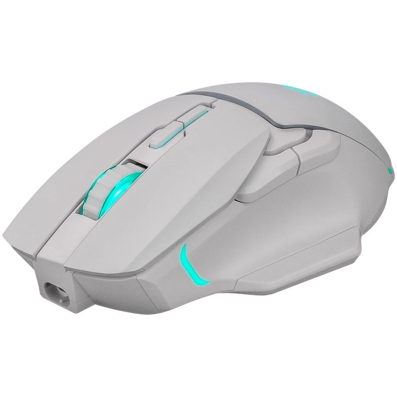 Ratón inalámbrico DEFENDER Stix GM-009 RF — óptico 3200 DPI, 6 botones, ambidiestro, USB RF, a pilas, blanco