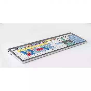 Teclado Logickeyboard ALBA Universal USB AZERTY Francés Plata