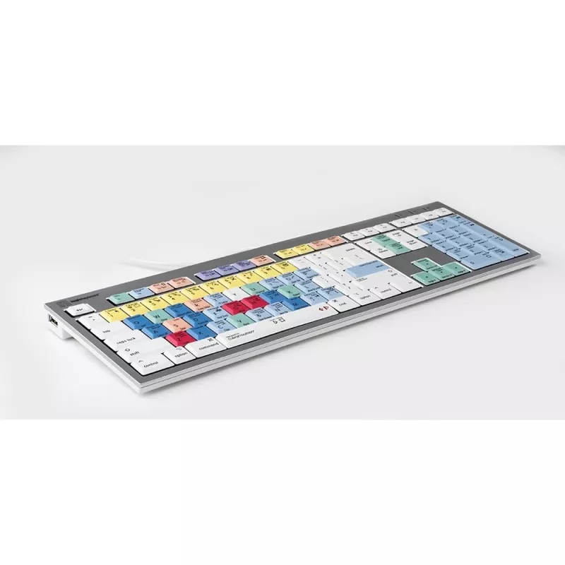Teclado Logickeyboard ALBA Universal USB AZERTY Francés Plata