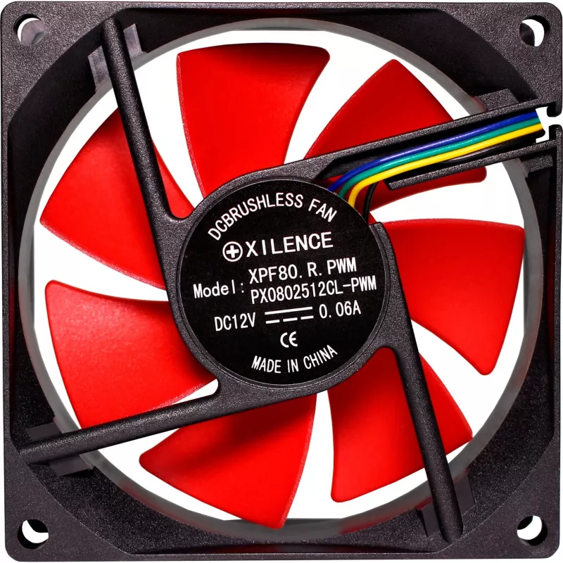 Ventilador de caja XILENCE XF040 80mm PWM - rojo