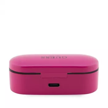 Guess GUTWST31EM auriculares true wireless, Bluetooth 5.0, 5 h, con estuche de carga, magenta