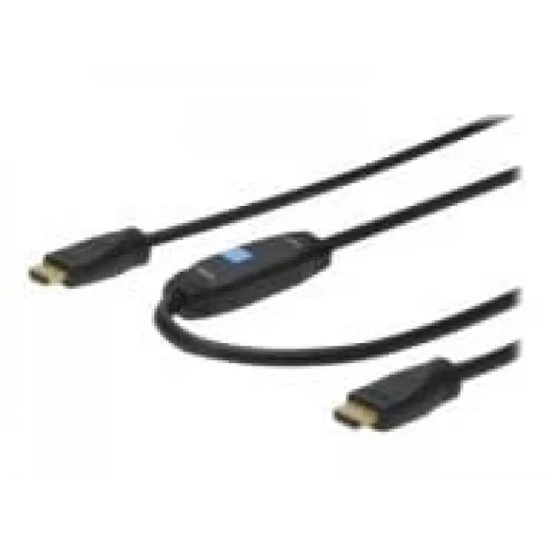 Cable de conexión HDMI High Speed Digitus con Ethernet y amplificador de señal