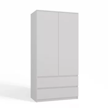 Armario guardarropa Top E Shop SZAFA MALWA B 5 estantes 2 puertas batientes blanco 900×500×1800 mm