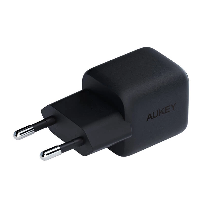 Fuente de alimentación Aukey PA-B1L USB-C 30W negro — adaptador de corriente USB‑C PD compacto