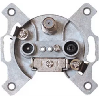 Toma de antena ShiverPeaks 83905-10DCL BK+SAT conexión pasante para coaxial de TV/satélite