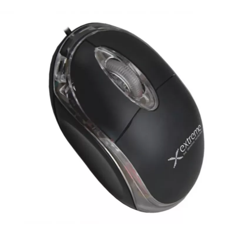 Ratón óptico ambidiestro con cable EXTREME XM102K — 1000 DPI, USB Type-A, cable de 1,2 m, 3 botones