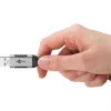 Cable Ethernet USB-A 3.2 Gen1 conector macho > conector macho RJ-45, adaptador LAN negro/plata, 1,5 metros, funda textil trenzada