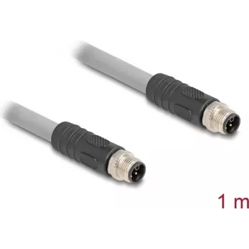 Cable de sensor/actuador DeLOCK 80532 1 m RST M12 gris