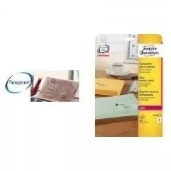 Etiquetas de impresora transparentes Avery L7551-25