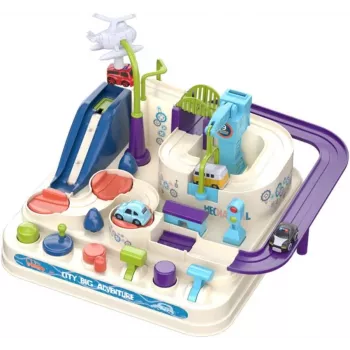 Set de pista de carreras de juguete Extralink TOYS — set de coche inteligente, piezas de pista modulares, vehículos a pilas