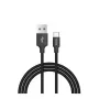 Set de cables de datos USB Devia Pheez Series Micro – pack de 3: 25 cm, 1 m, 2 m – negro