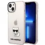 Karl Lagerfeld KLHCP14MCTRI iPhone 14 Plus / 15 Plus 6.7 Carcasa rígida rosa / rosa transparente Choupette Body