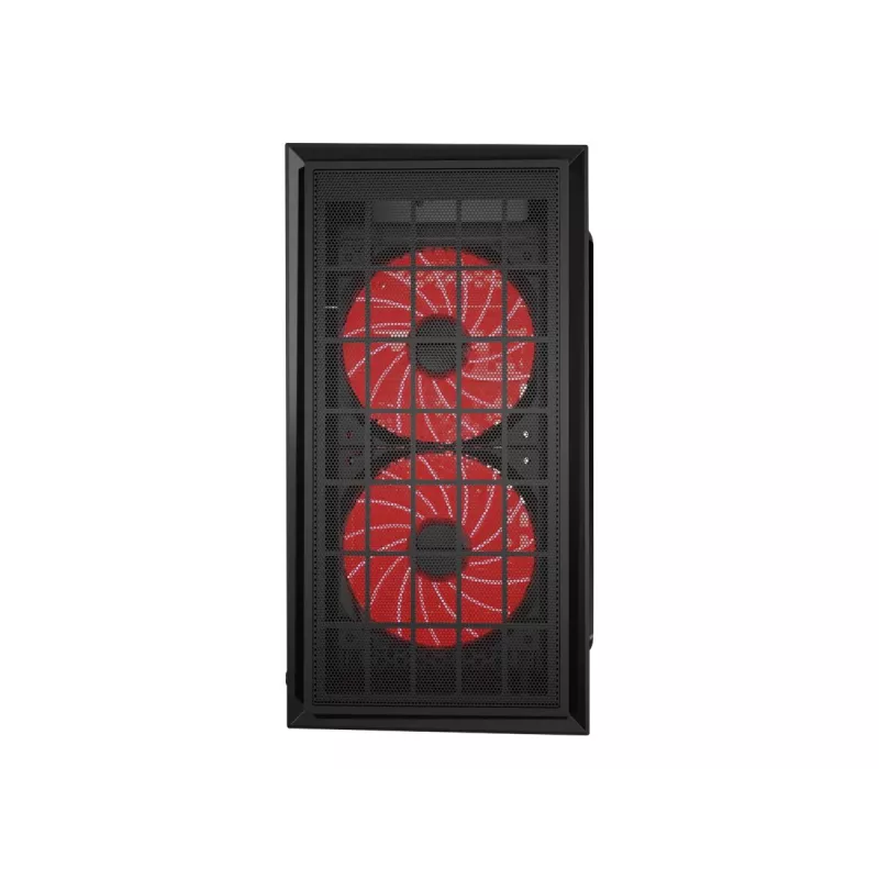 Caja de PC con diseño gaming GEMBIRD CCC-FORNAX-950R 3 ventiladores de 12 cm rojos