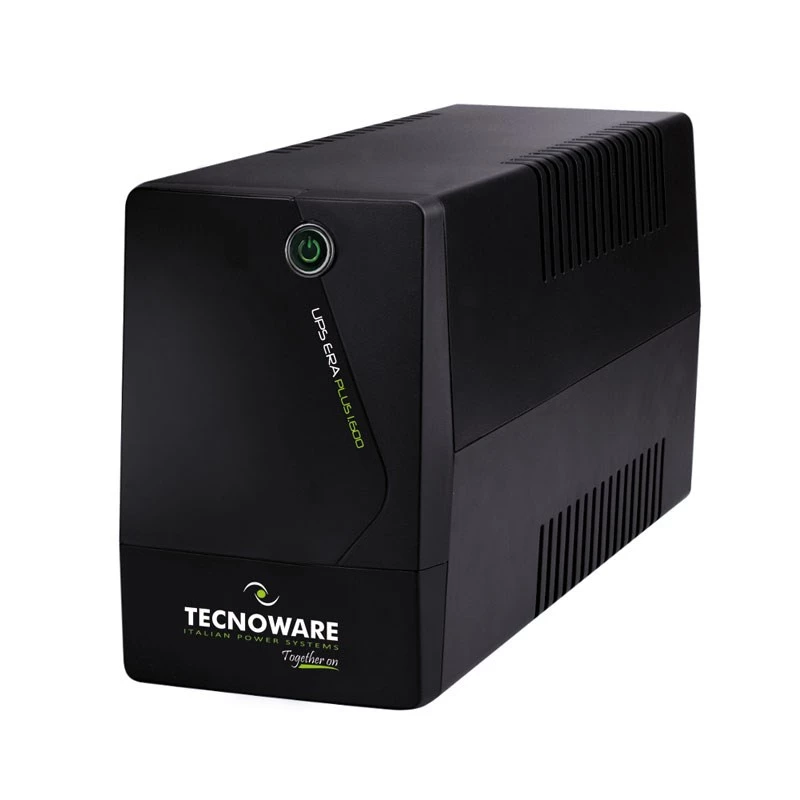 Tecnoware Era Plus 1600 FGCERAPL1602SCH SAI line-interactive, 1600 VA / 1200 W, onda sinusoidal, Schuko, batería de 12V 11Ah
