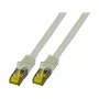 Cable de parcheo RJ45 EFB-Elektronik Cat.6A S/FTP LSZH cable en bruto Cat.7 gris 3 m
