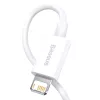Cable Baseus Superior Series USB a Lightning, 2,4A, 0,25m (blanco)