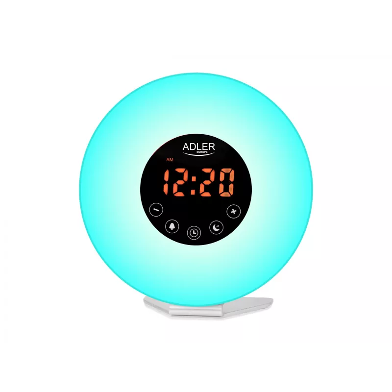 Despertador con luz Adler AD1916 con simulación de amanecer y radio FM