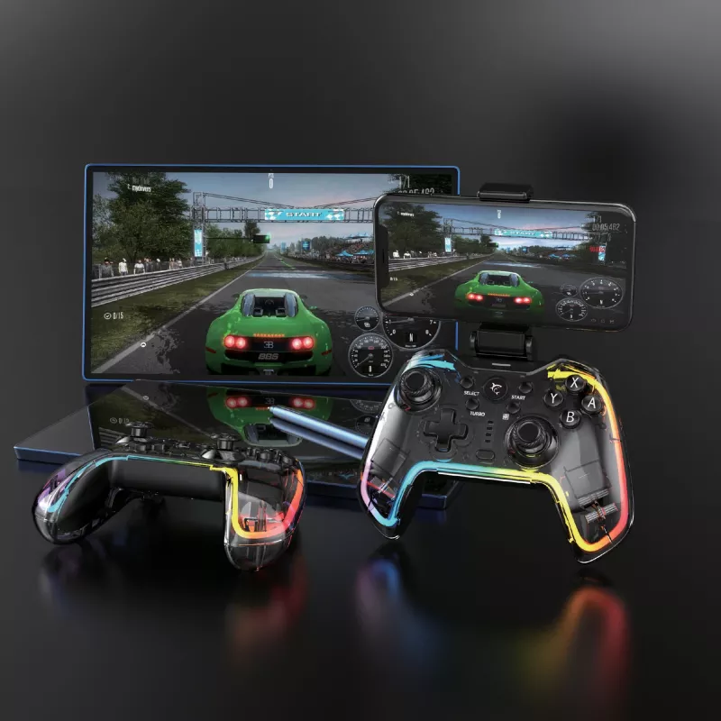 Mando de juegos White Shark GPW-8040 RGB inalámbrico Bluetooth, modelo PRAETORIAN