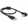 Cable USB DeLOCK 0,5m USB 2.0-A USB 2.0-B negro