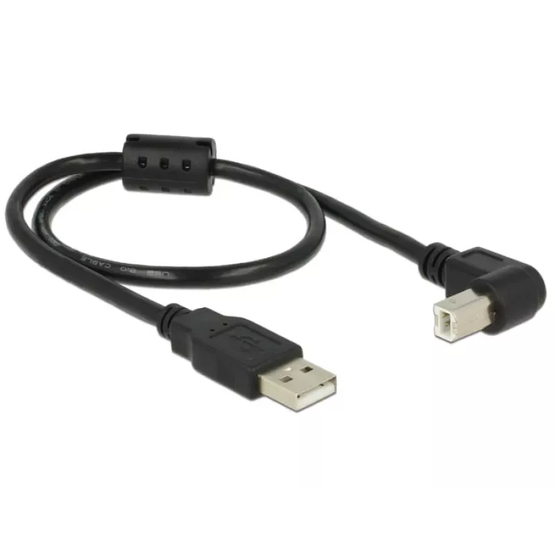 Cable USB DeLOCK 0,5m USB 2.0-A USB 2.0-B negro