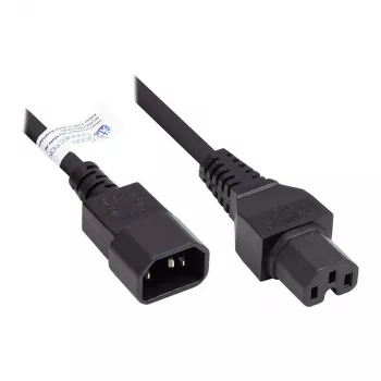 Good Connections Cable de alimentación IEC Hot-Condition C14 a C15 negro 3m