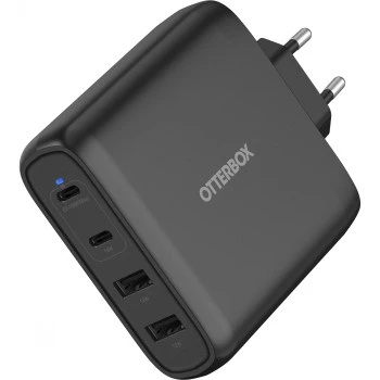 Cargador de pared OTTERBOX 78-81343 100W GaN con 2× conectores USB-C y 2× USB-A