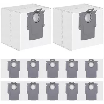 Bolsas de polvo desechables pack de 12 para Roborock H5 (modelo 8.04.0032) – blanco, accesorio de repuesto