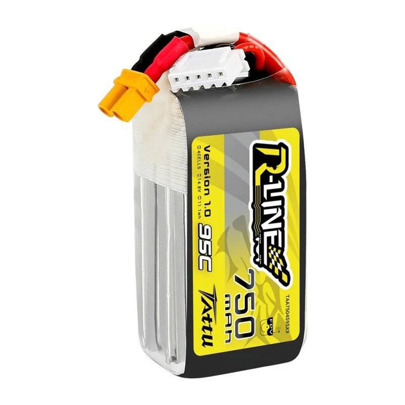Batería Tattu R-Line 750mAh 14.8V 95C 4S1P JST-XHR