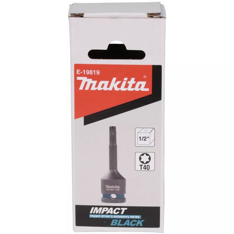Makita Impact Black 1/2 Torx vaso de llave de tubo T40 - 78mm - cromo-molibdeno - E-19819