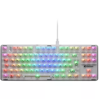 Crystal Shark, Teclado gaming Blanco, Distribución DE, KTT
